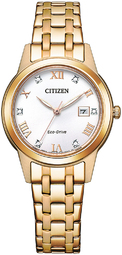 Citizen Dameur Fe1243-83a Elegance Hvid/rosaguldtonet Stål Ø29.4 Mm