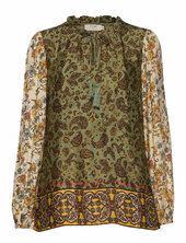 Emmeliecr Blouse Cream Patterned