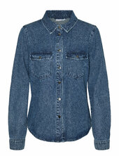 Vmjennie Ls Denim Shirt Mix Ga Noos Vero Moda Blue