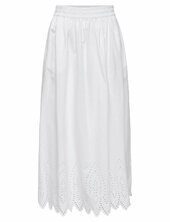 Onltulum Emb Maxi Skirt Wvn Only White