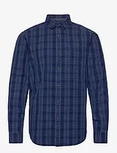 Ls Cttn Indigo Plaid Original Penguin Blue