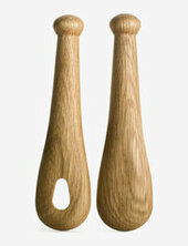 Nature Salad Servers Sagaform Brown