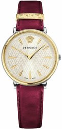 Versace Dameur Ve8100719 V Circle Guldfarvet/læder Ø38 Mm