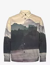 Relaxed Fit Printed Twill Overshirt Scotch & Soda Beige