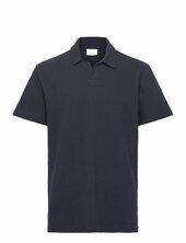 Loose Bouclé Polo - Gots/vegan Knowledge Cotton Apparel Navy