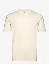Ss Henley Shirt Lee Jeans Cream