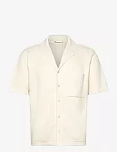 Boxy Short Sleeve Structured Knitte Knowledge Cotton Apparel White