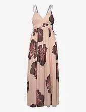 Elyse Hallie Crinkle Midi Dres French Connection Pink