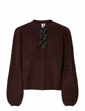 Yasbonsa Ls Knit Cardigan S. Yas Brown