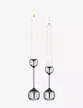 Silhouette 120+145 Candle Holder 2-pack Lind Dna Silver