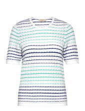 Pullover From Freequent In A Soft Material With A Knitted Pattern And Stripes. T Free/quent White