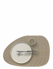 4-set Dækkeserviet Curve L Hippo Lind Dna Grey