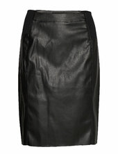 Vmbuttersia Hw Coated Skirt Noos Vero Moda Black