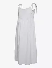 Mlvicki Strap Wo Midi Dress Mamalicious White