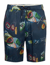 Fave - Relaxed Fit Printed Tencel Bermuda Short Scotch & Soda Navy