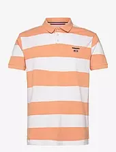 Mick Block Striped Pique Sebago Orange