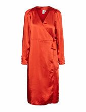 Yaspainterly Ls Wrap Midi Dess S. - Show Yas Red