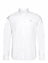 Konrad Contrast Oxford Shirt Les Deux White