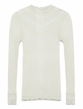 Silk T-shirt W/ Lace Rosemunde Cream