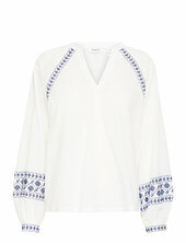 Byjiya Ls Emb Blouse - B.young White
