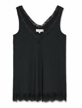 Rwbillie Sl Lace V-neck Top Rosemunde Black